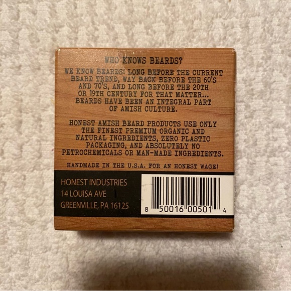 Honest Amish Slick Beard Wax 2 oz - Picture 2 of 2